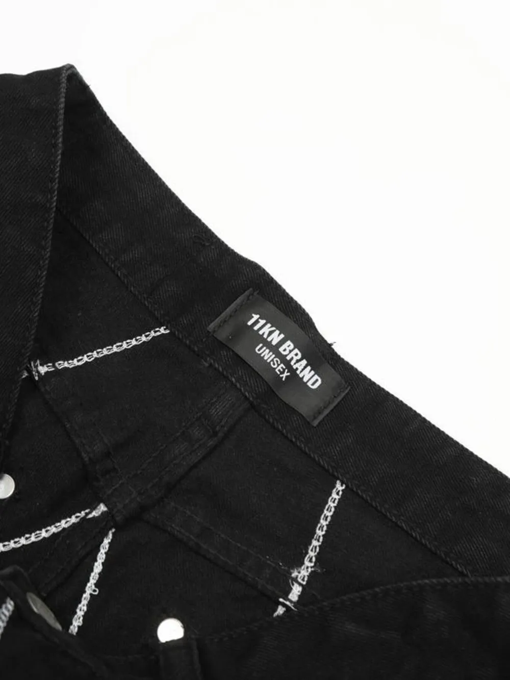 Men's Spider Web Embroidered Flared Jeans, image 15