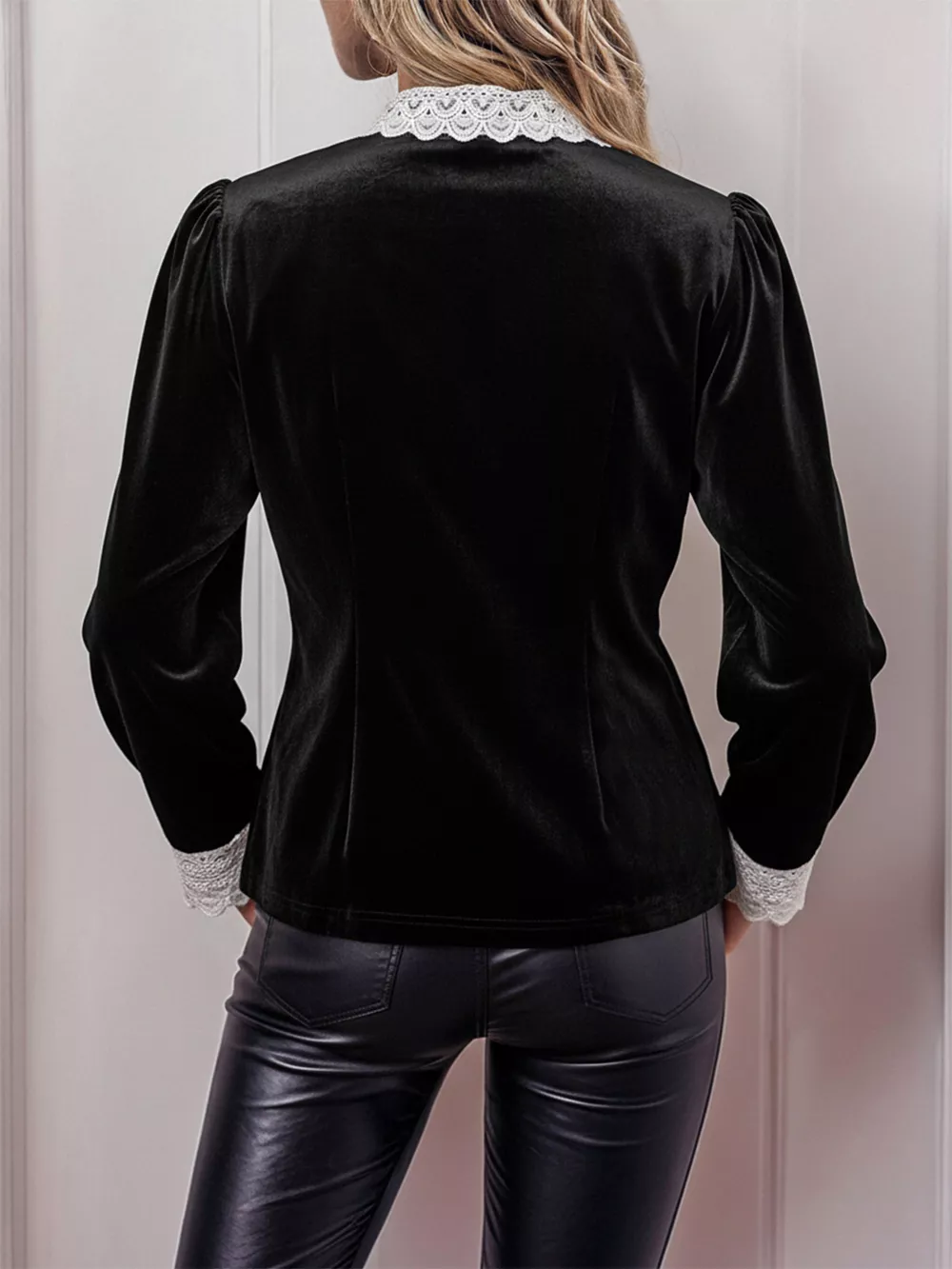 Lace Detail Long Sleeve Blouse, image 10