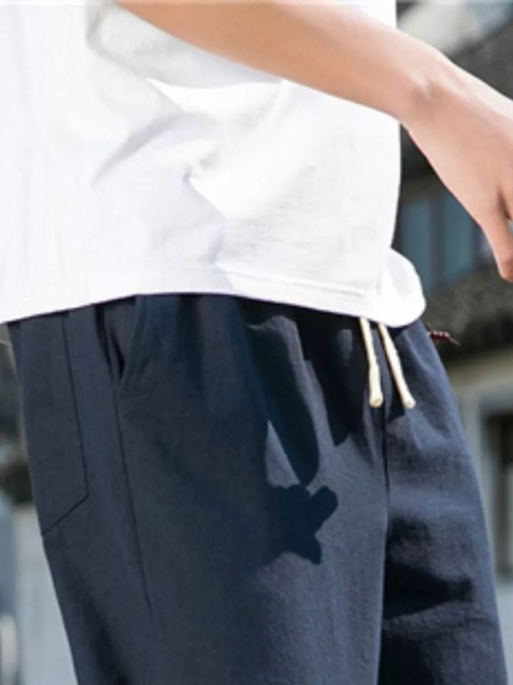 Men's Plus Size Loose Fit Drawstring Casual Pants, image 15