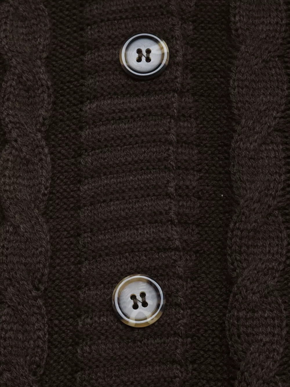 V-Neck Cable Knit Button-Down Cardigan, image 8