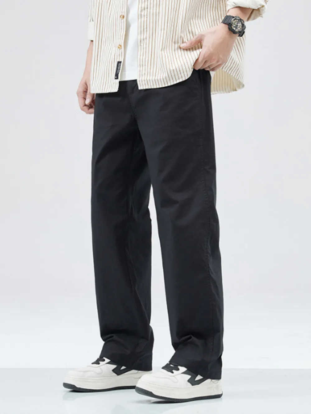 Men's Full Size Casual Loose Fit Straight Leg Pants Plus Size, image 4