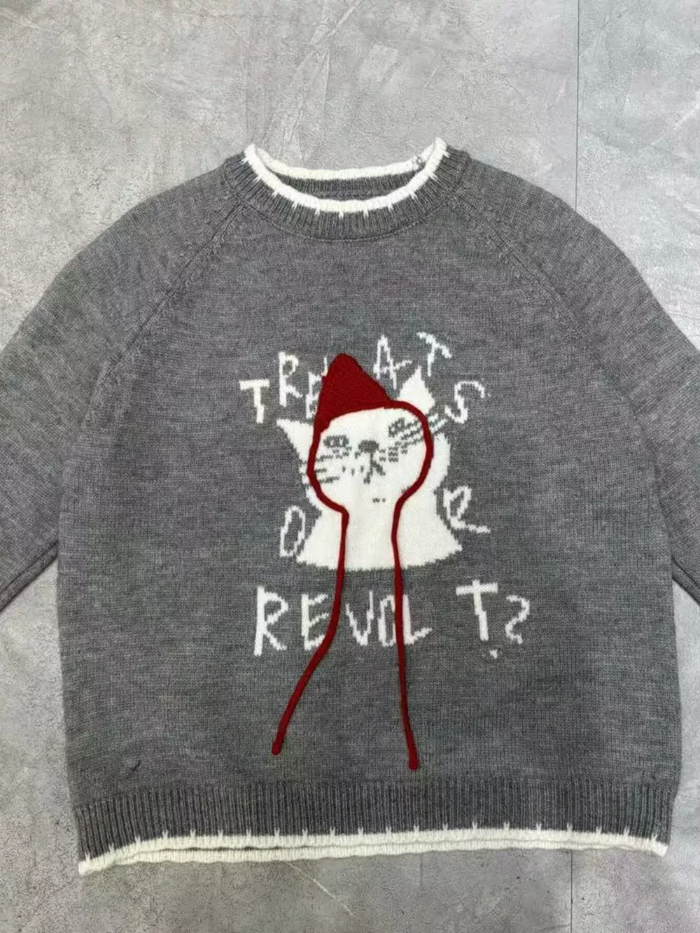 Cat Raglan Sleeve Sweater, image 7