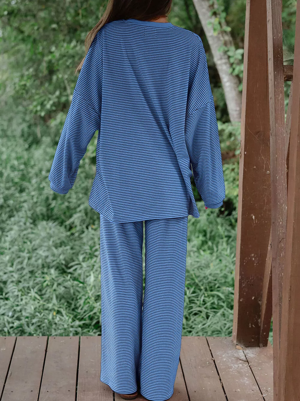 Striped Long Sleeve Top and Pants Set, image 13