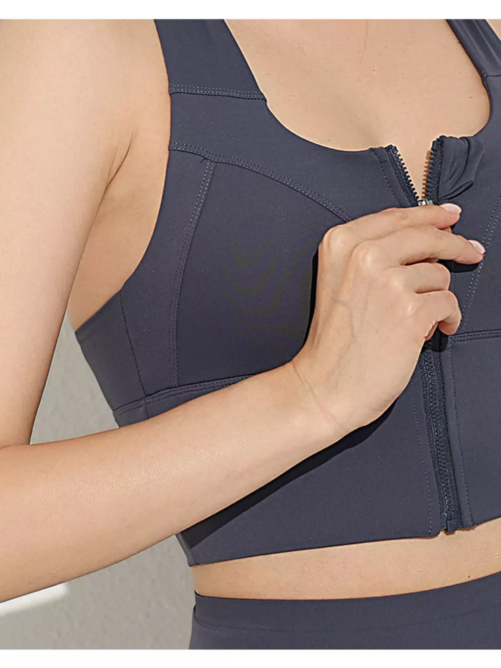 Full Size Front-Zip Active Tank Plus Size, image 7