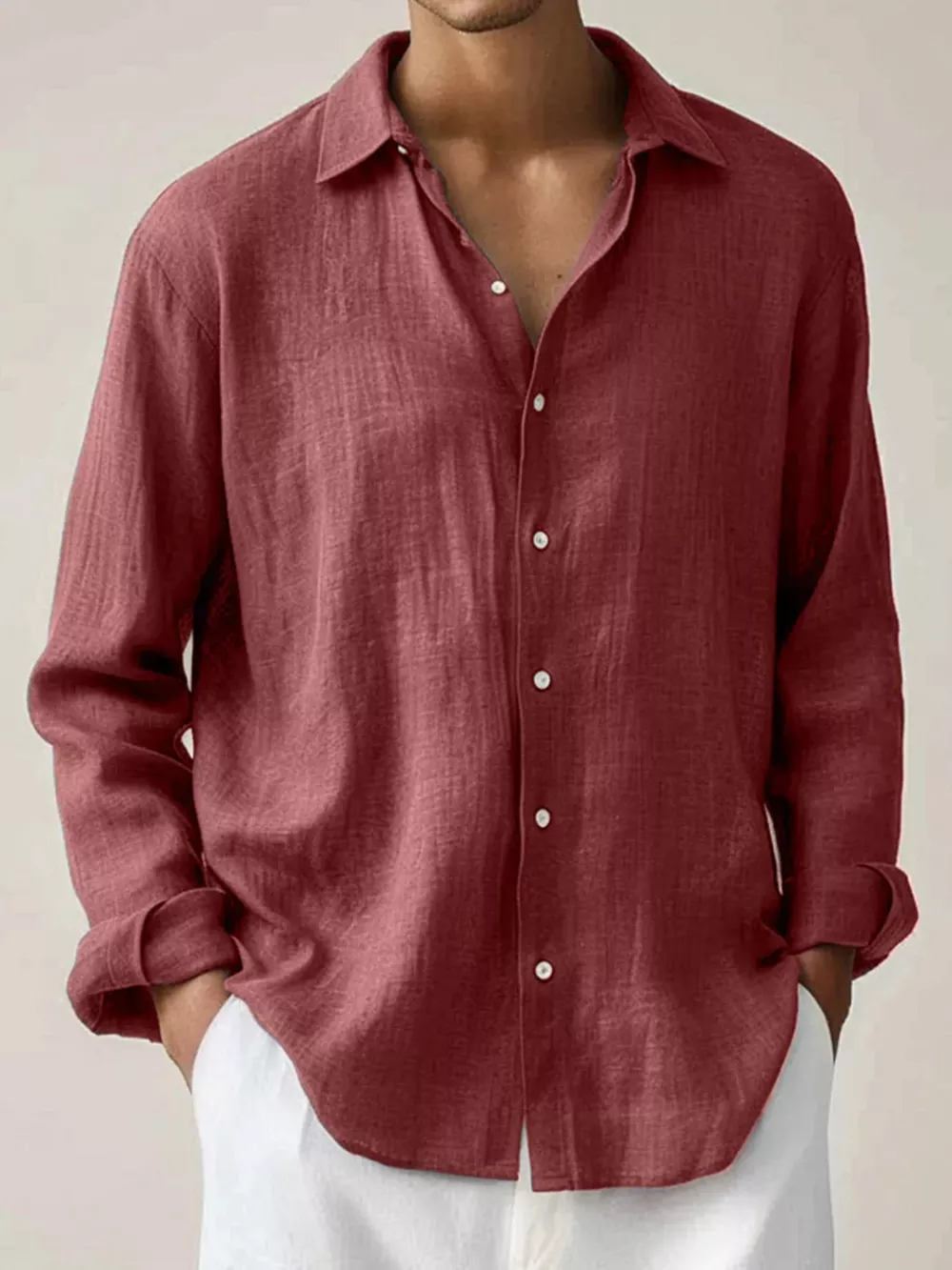 Men's Full Size Button Up Long Sleeve Shirt Plus Size, image 9