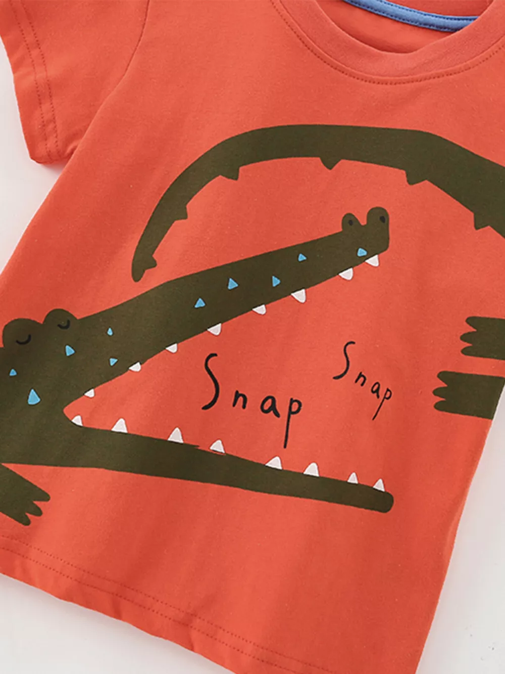 Children's Cartoon Crocodile Graphic Tee and Shorts Set, image 4