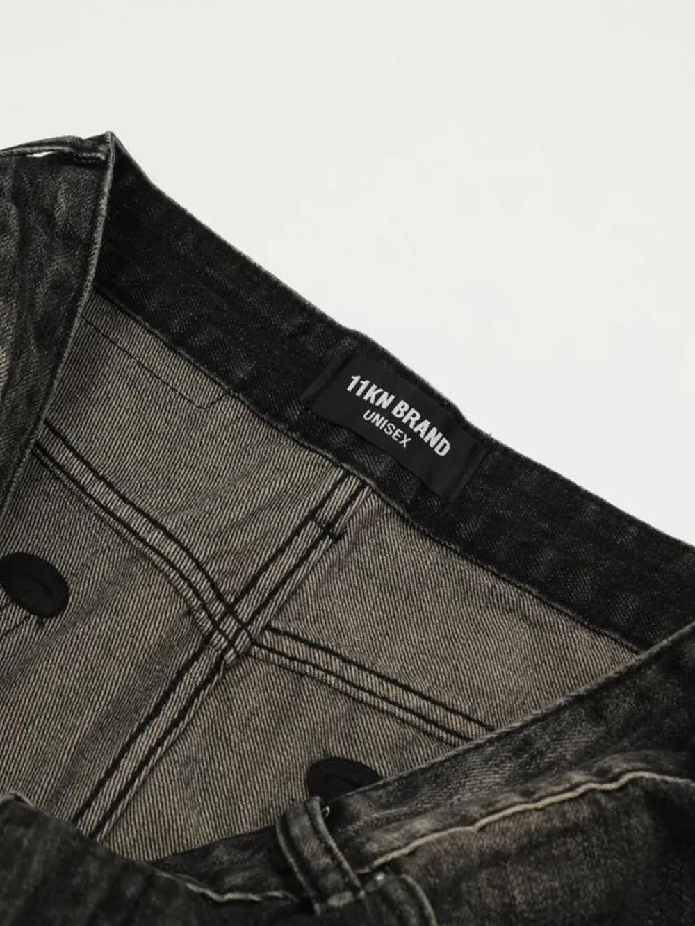 Men's Distressed Cat's Whisker Washed Bootcut Jeans, image 7