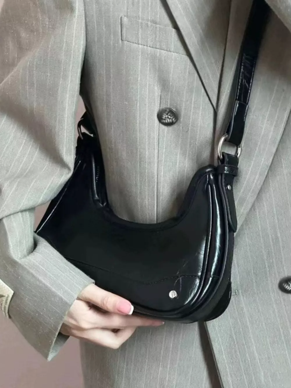 Leather Chain Strap Shoulder Bag, image 5