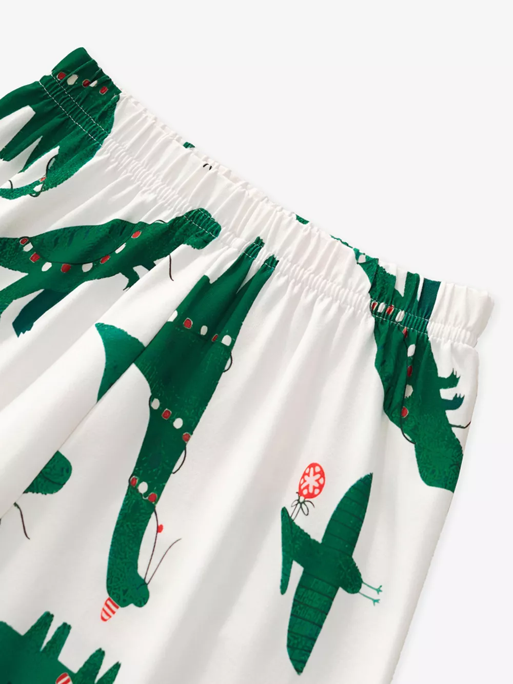 Children's Dinosaur Print Round Neck Pajama Set, image 4