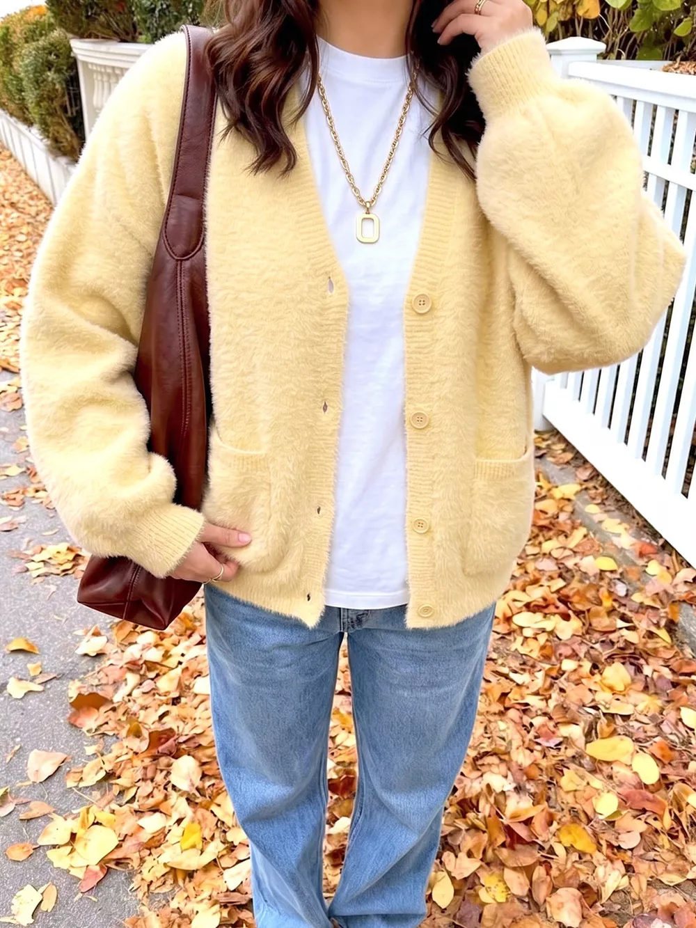 Button Up V-Neck Cardigan, image 2