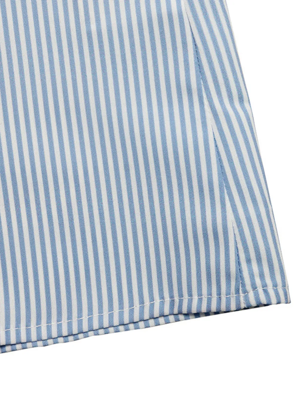 Floral Striped V-Neck Short Sleeve Shirt, image 8