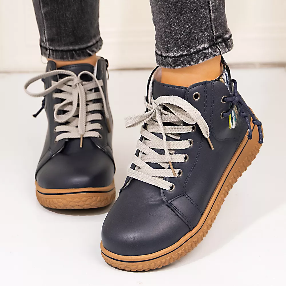 Lace-Up Ankle Boots with Zipper Detail, image 13