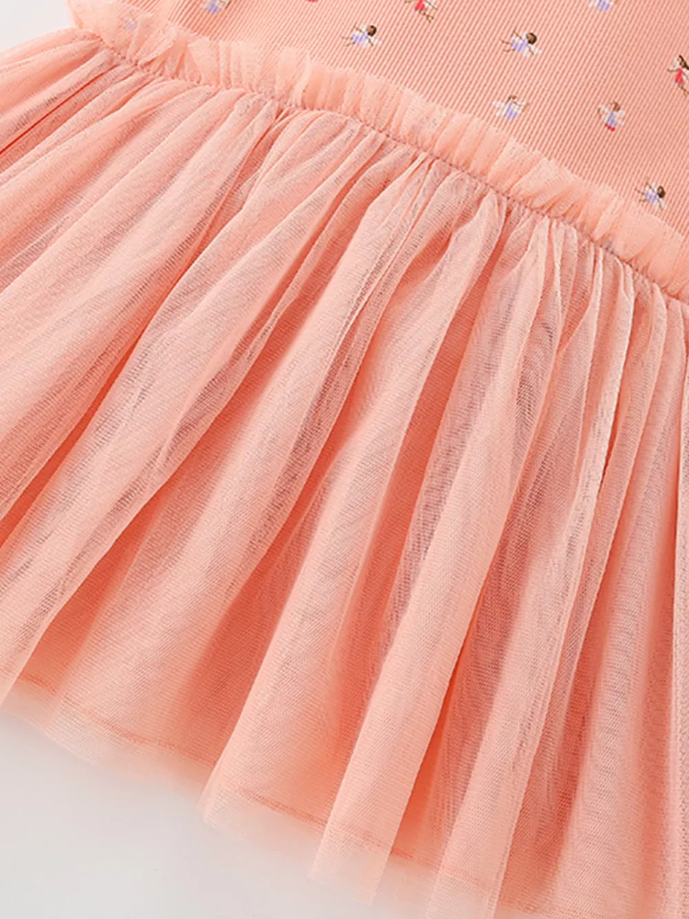 Children's Printed Tulle Layered Dress, image 2