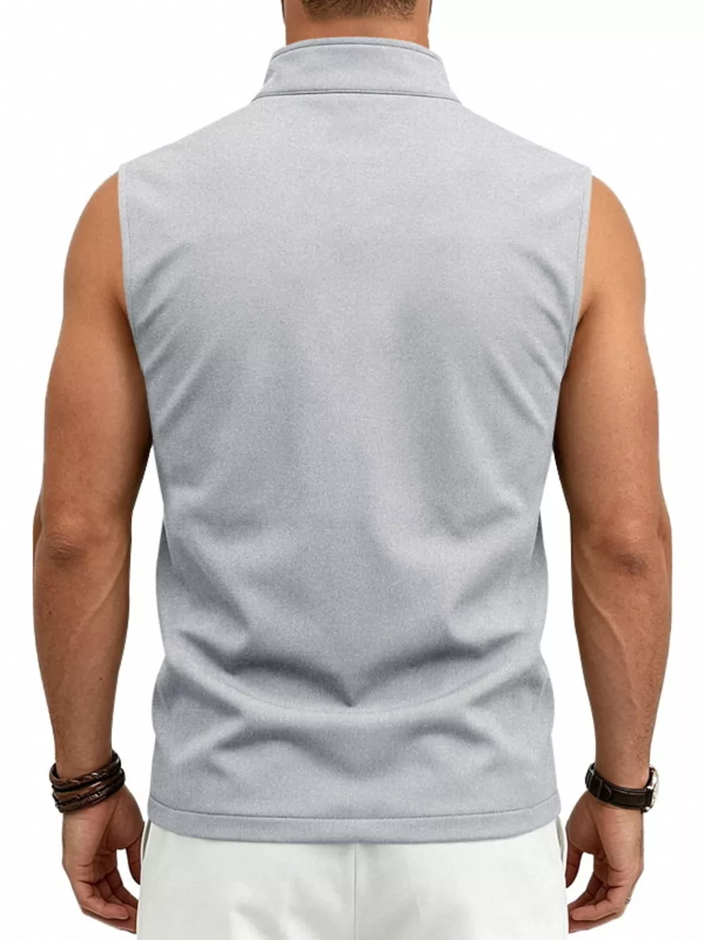 Men's Plus Size Zip Up Vest, image 3
