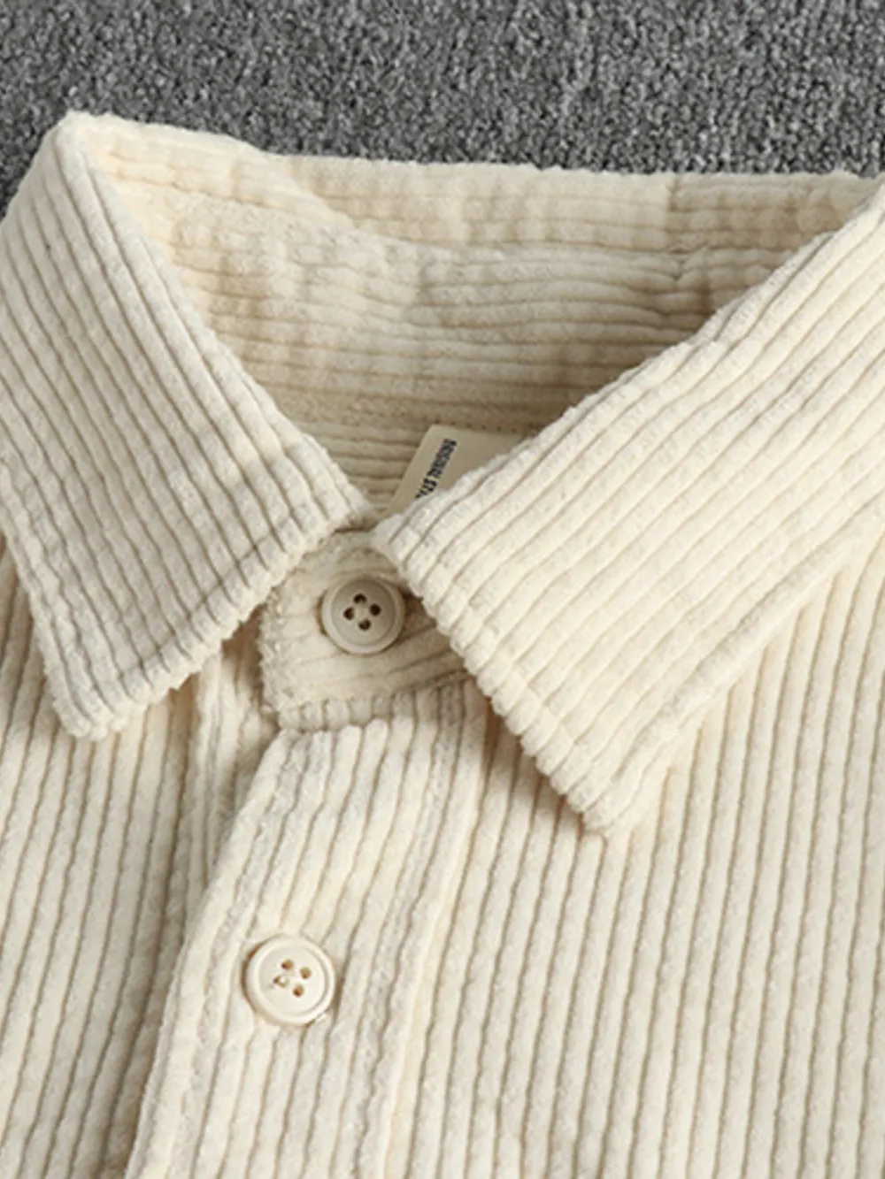 Men's Plus Size Button Up Corduroy Shirt, image 12