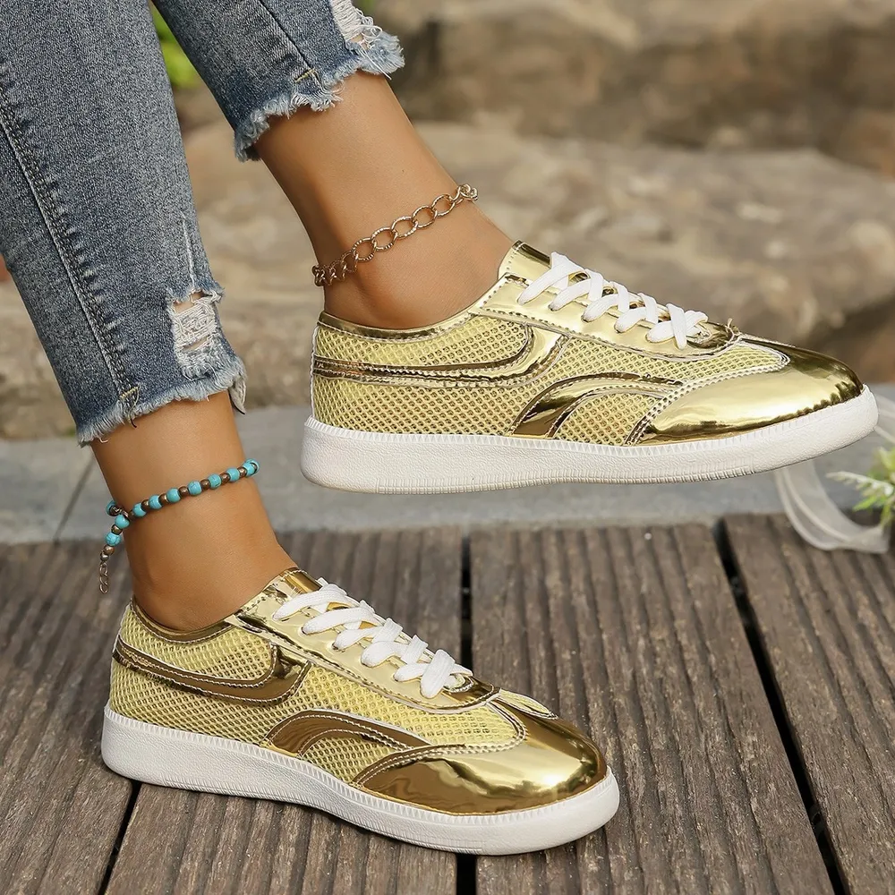 Mesh Lace Up Sneakers, image 5