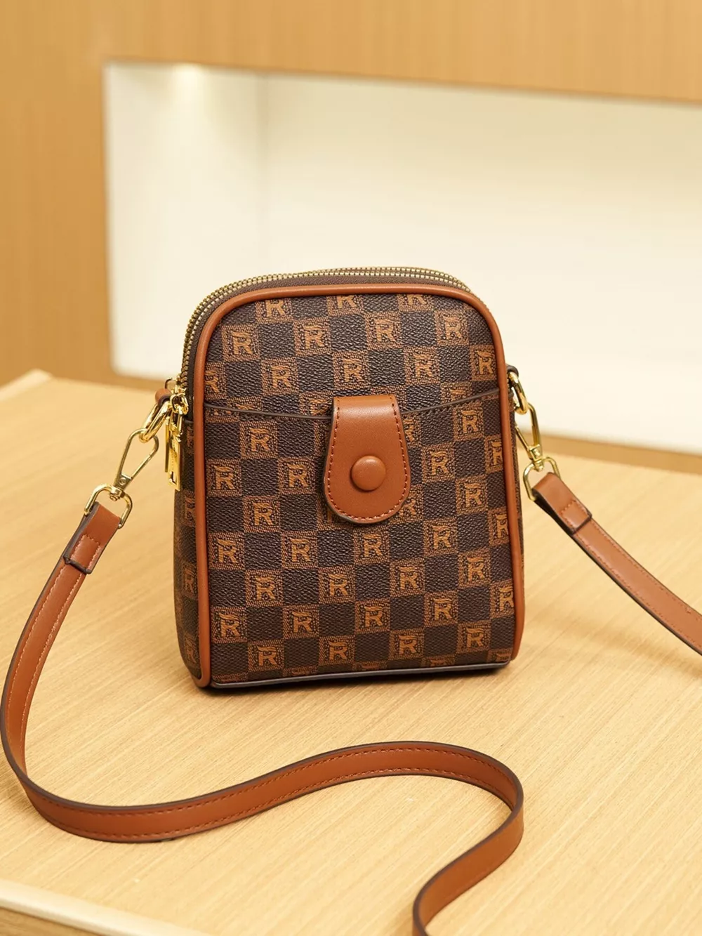 Printed PU Leather Crossbody Bag, image 7
