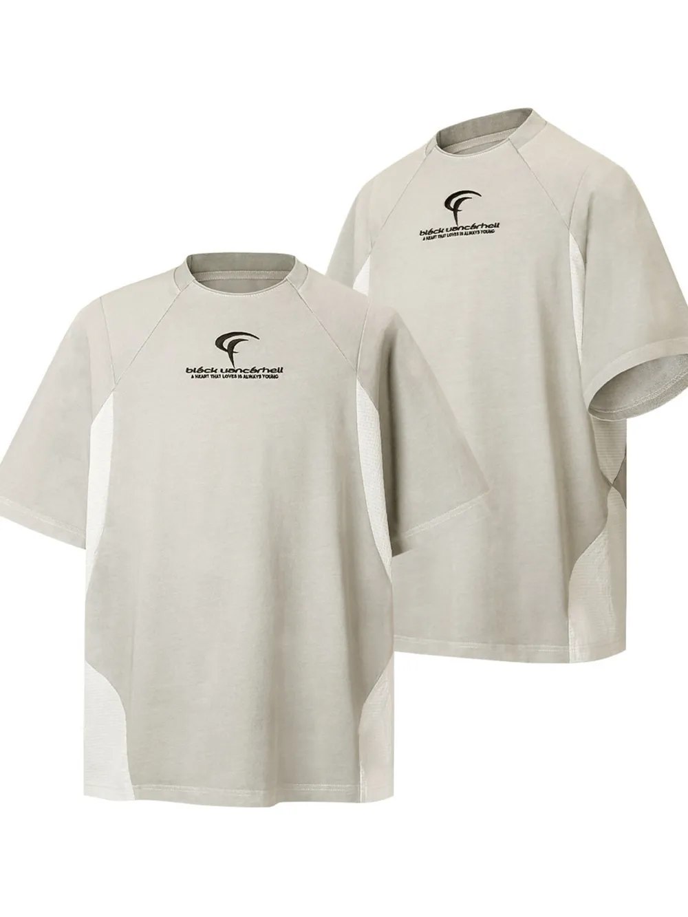Men's Contrast Round Neck Short Sleeve T-Shirt