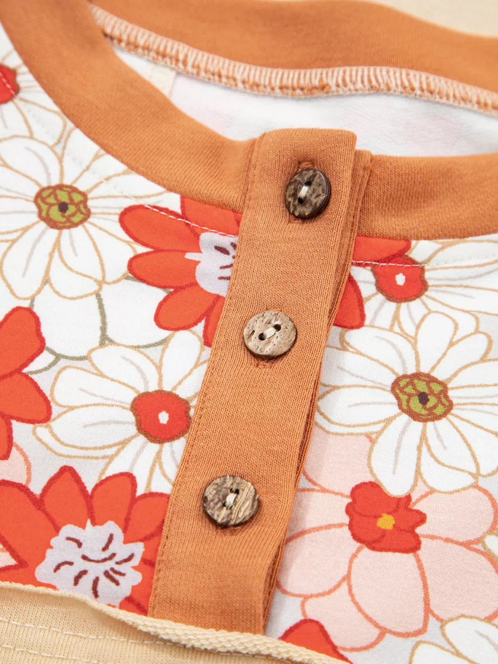 Floral Plaid Patchwork Casual Top, image 12