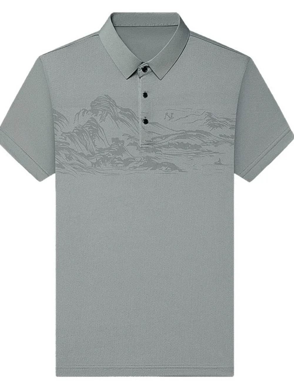 Men's Plus Size Button Detail Short Sleeve Polo, image 9