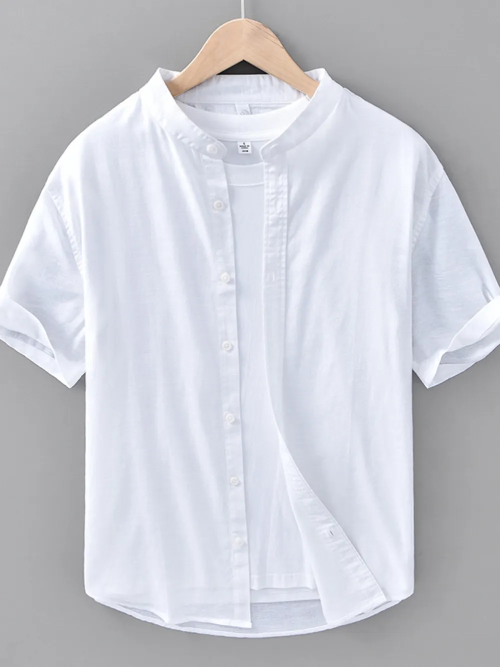Men's Plus Size Button Up Short Sleeve Shirt, image 6