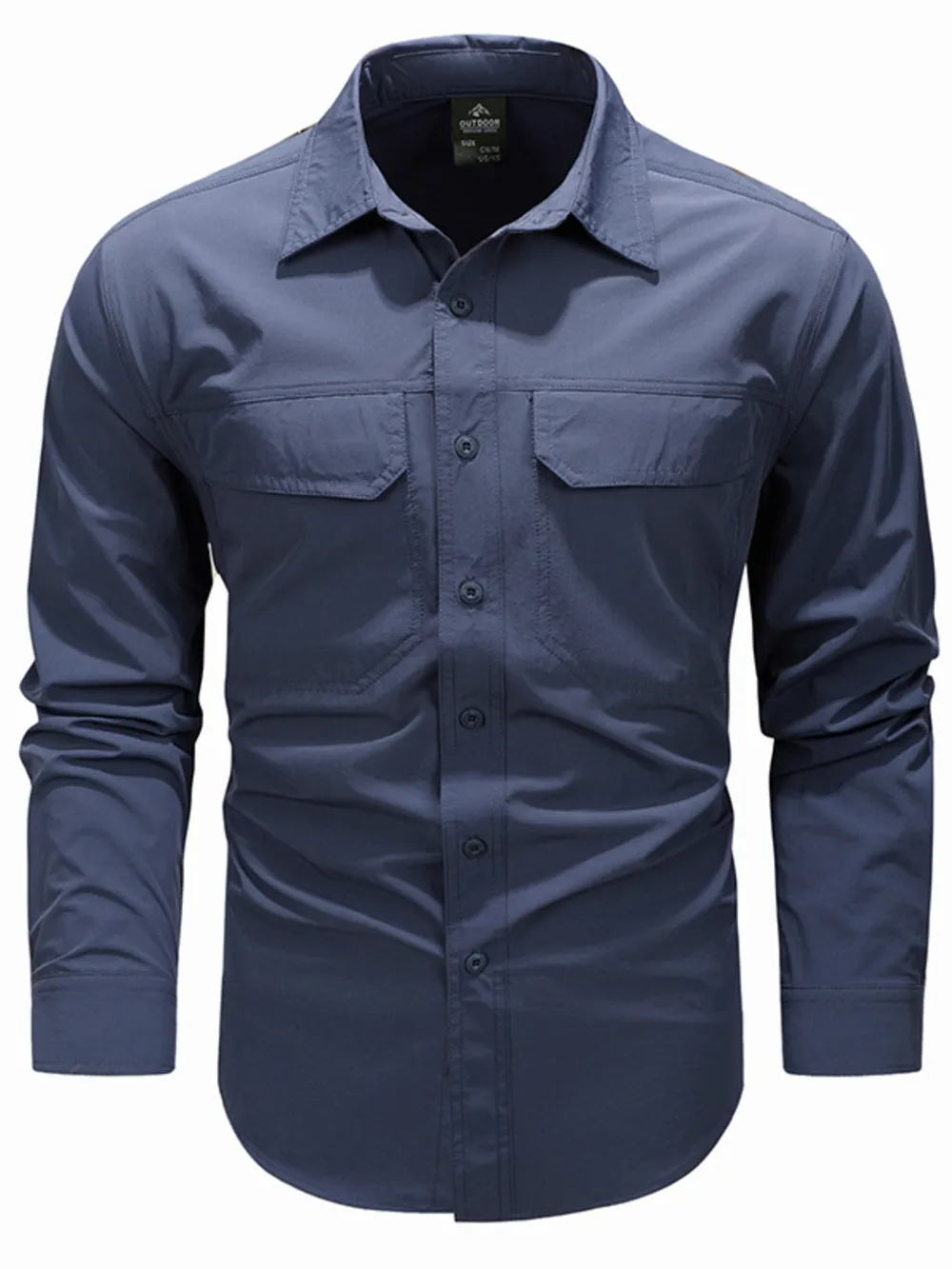 Men's Plus Size Lightweight Button Up Shirt, image 5