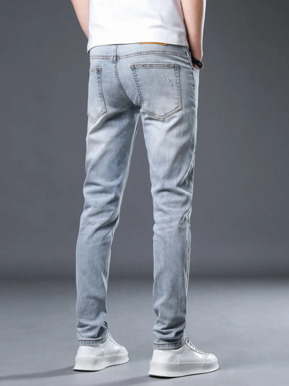 Men's Distressed Slim Fit Jeans, image 6