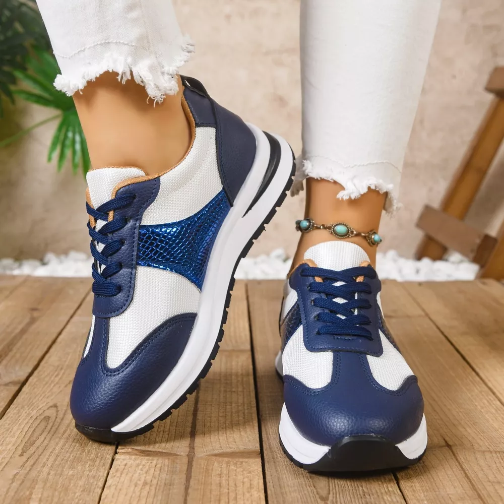Round Toe Lace Up Sneakers, image 3