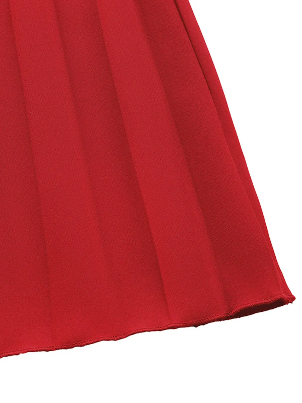 Off-Shoulder Ruffle Pleated Midi Dress, image 7