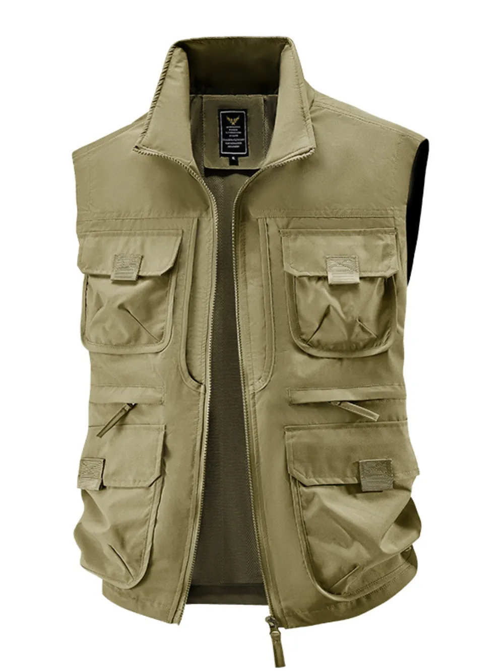 Men's Plus Size Zip Up Vest with Pockets, image 2
