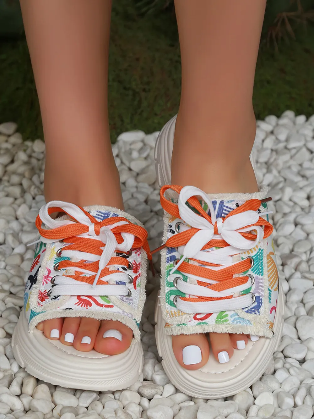 Platform Lace-Up Sandals, image 9