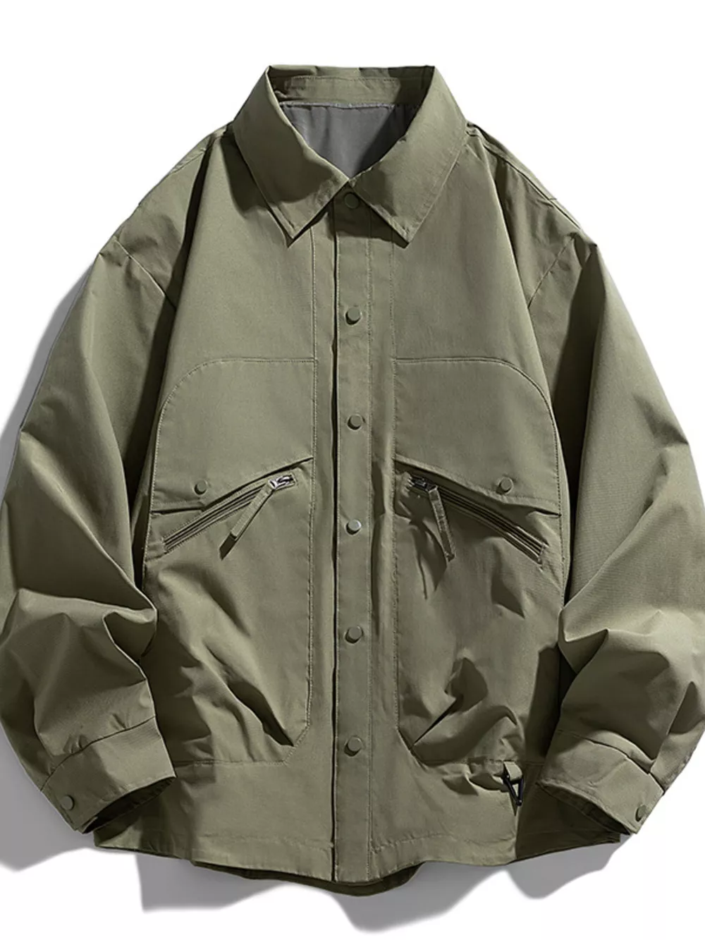 Men's Plus Size Casual Snap-Down Jacket, image 10