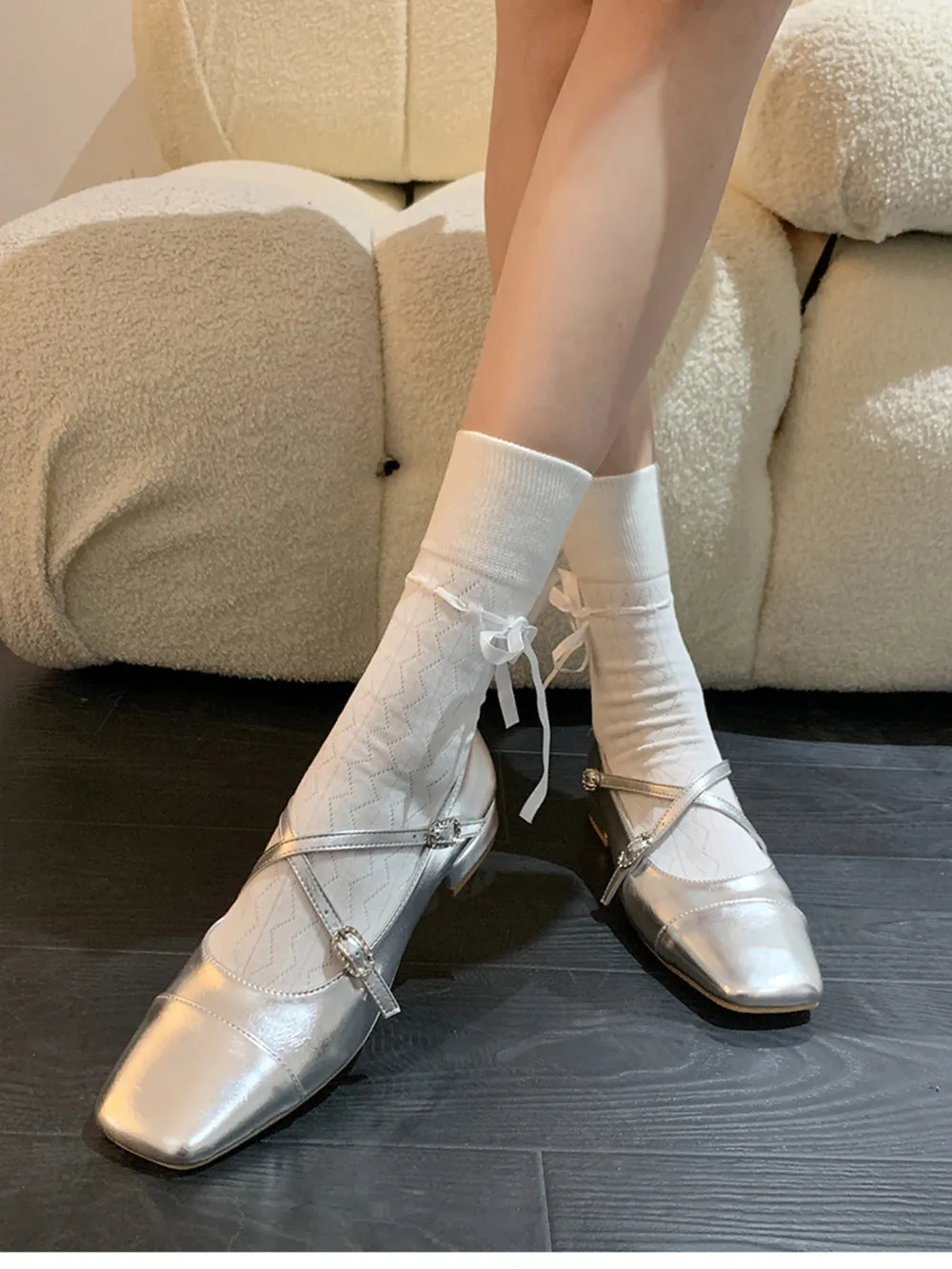 Square Toe Block Heels Mary Jane Shoes, image 7