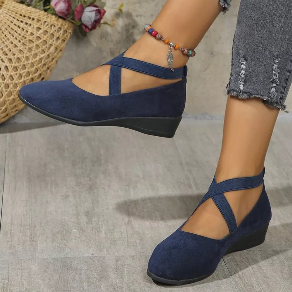 Round Toe Wedge Loafers, image 14