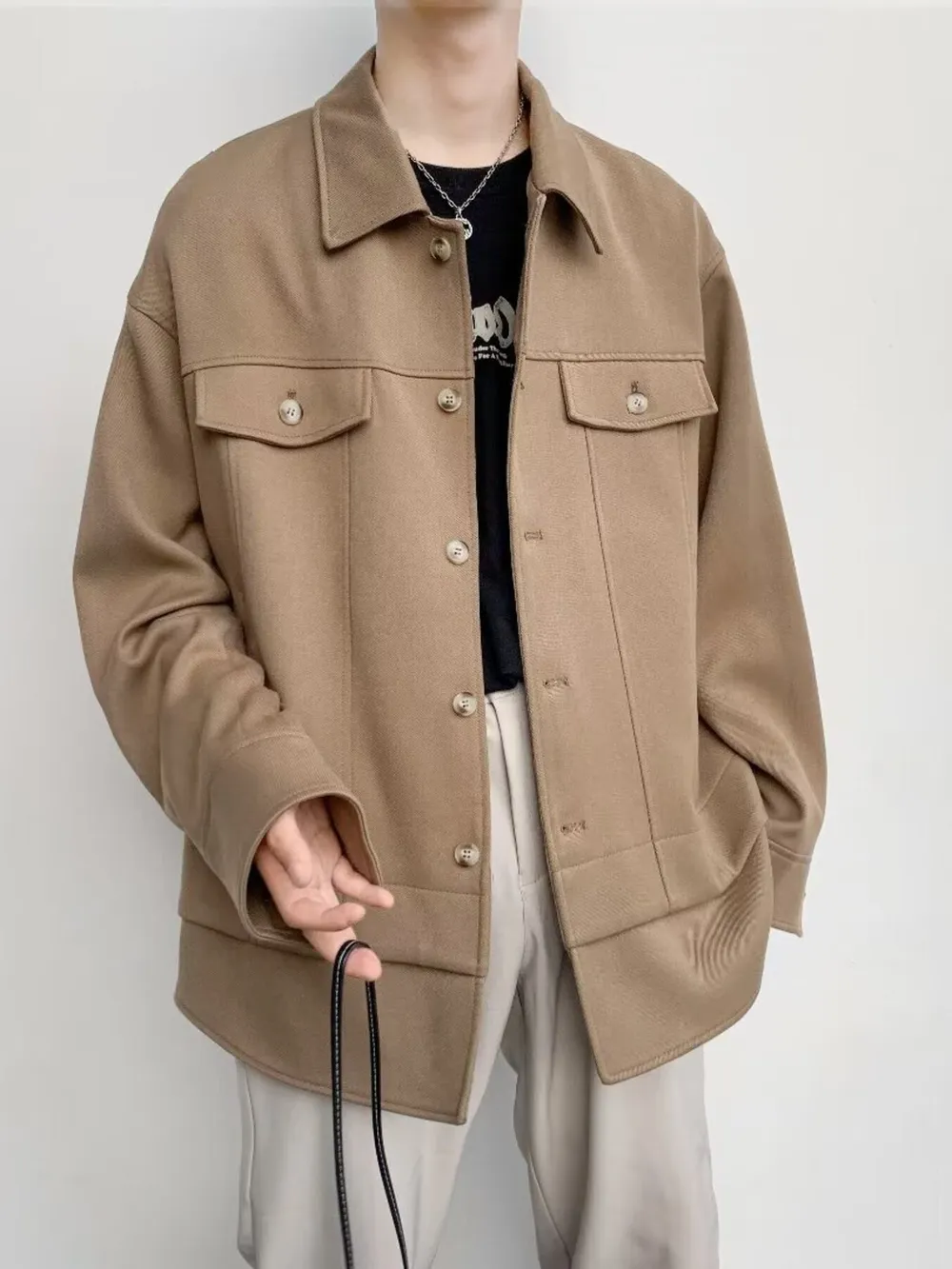 Men's Casual Button-Down Jacket, image 3
