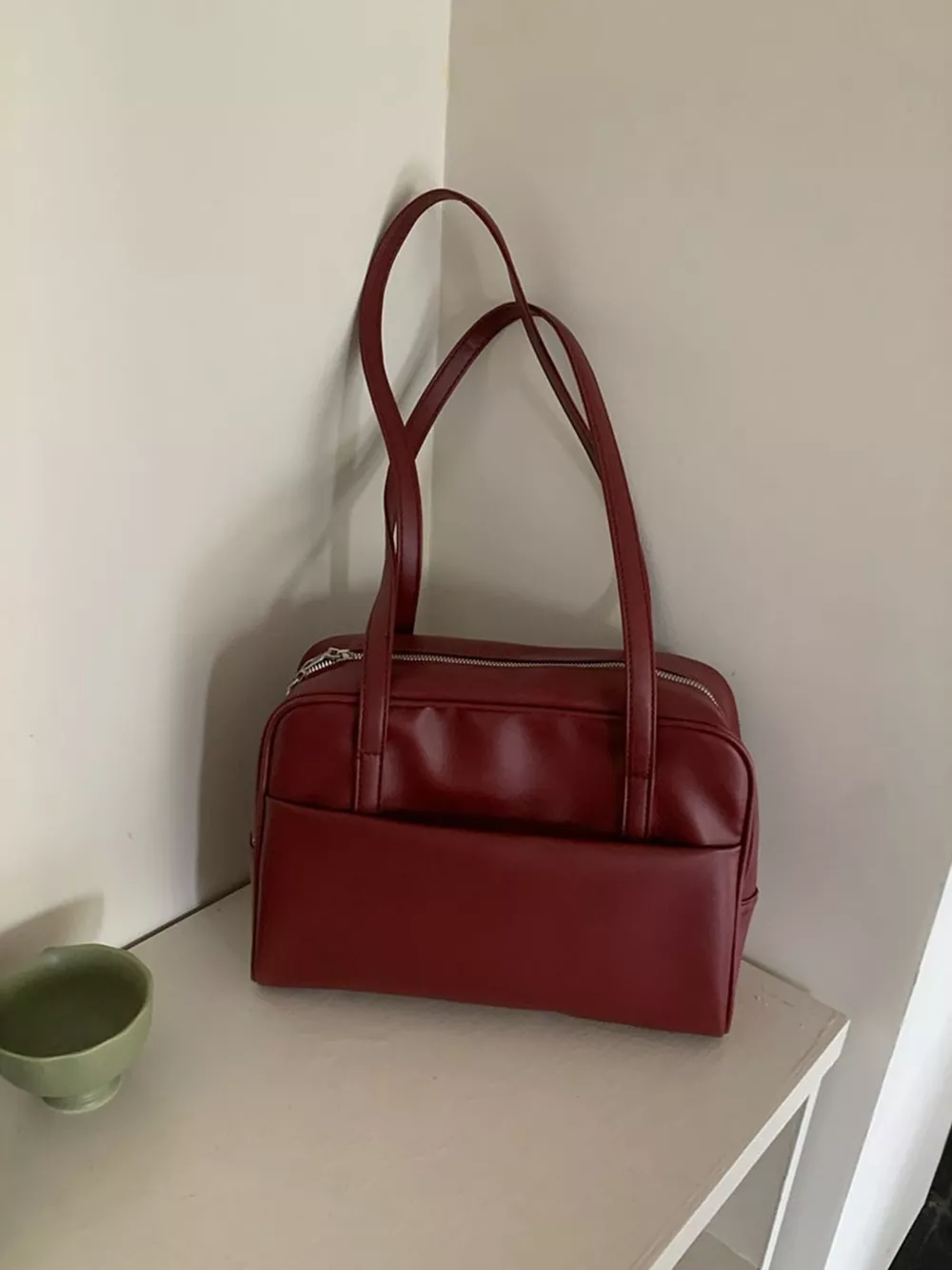 Classic Style Faux Leather Tote Bag, image 10