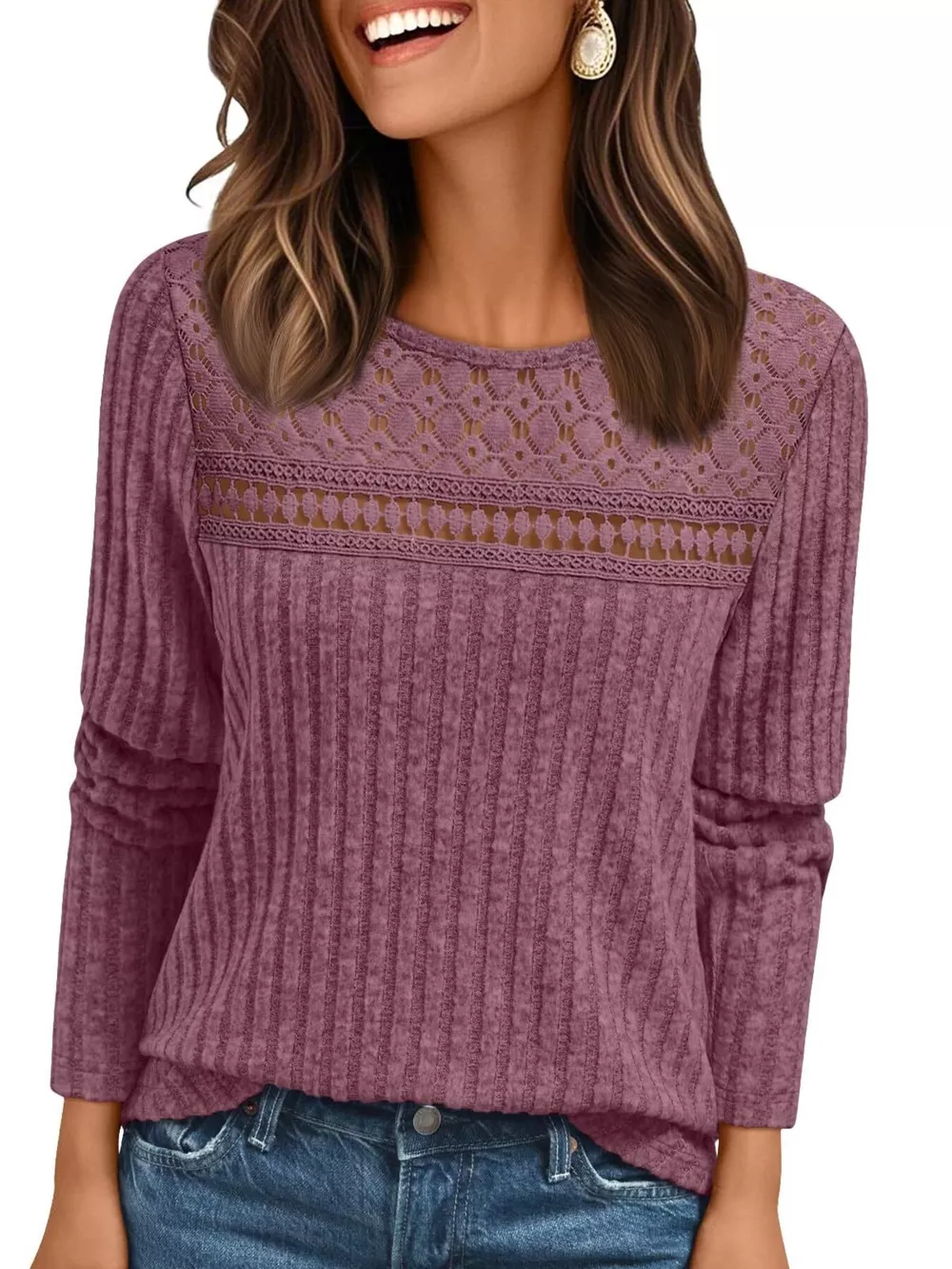 Ribbed Long Sleeve T-Shirt, image 23