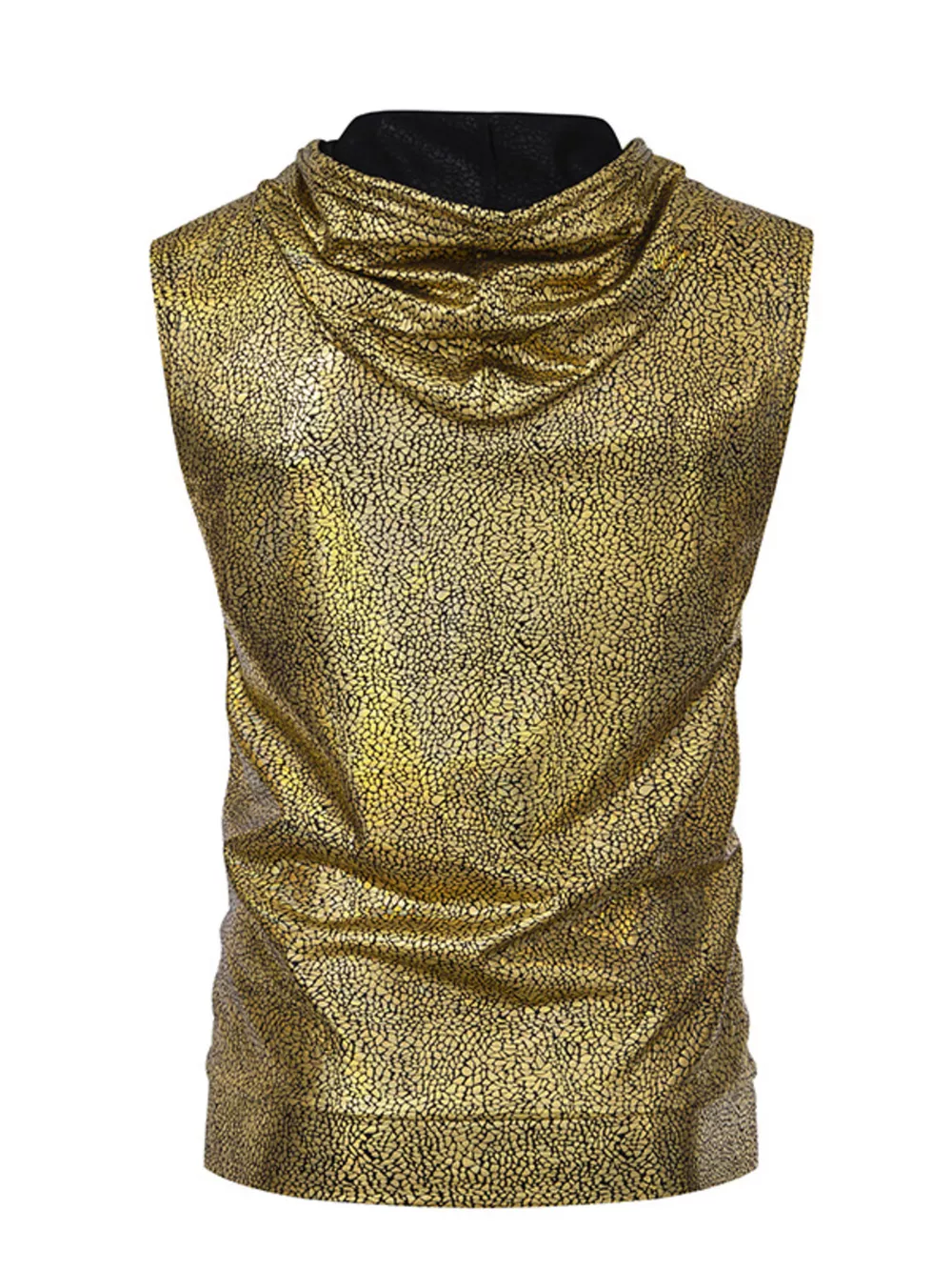 Men's Drawstring Sleeveless Hooded Top, image 9