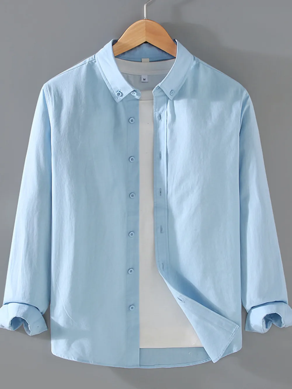 Men's Plus Size Button Up Long Sleeve Shirt, image 8