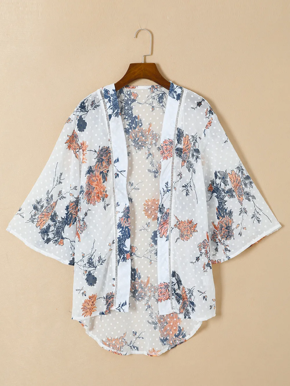 Floral Print Open Front Cover Up, image 10