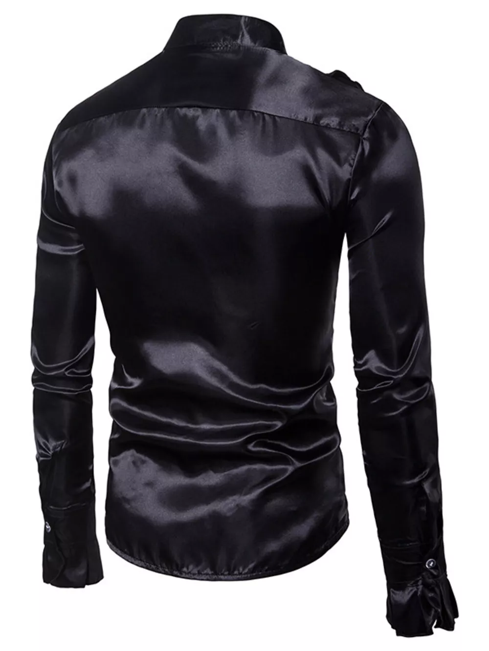 Men's Ruffle Front Long Sleeve Shirt, image 7