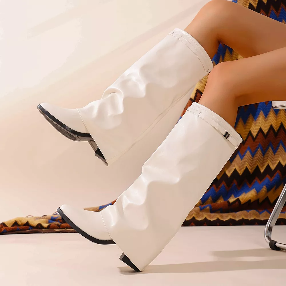 Point Toe Block Heel Boots, image 4