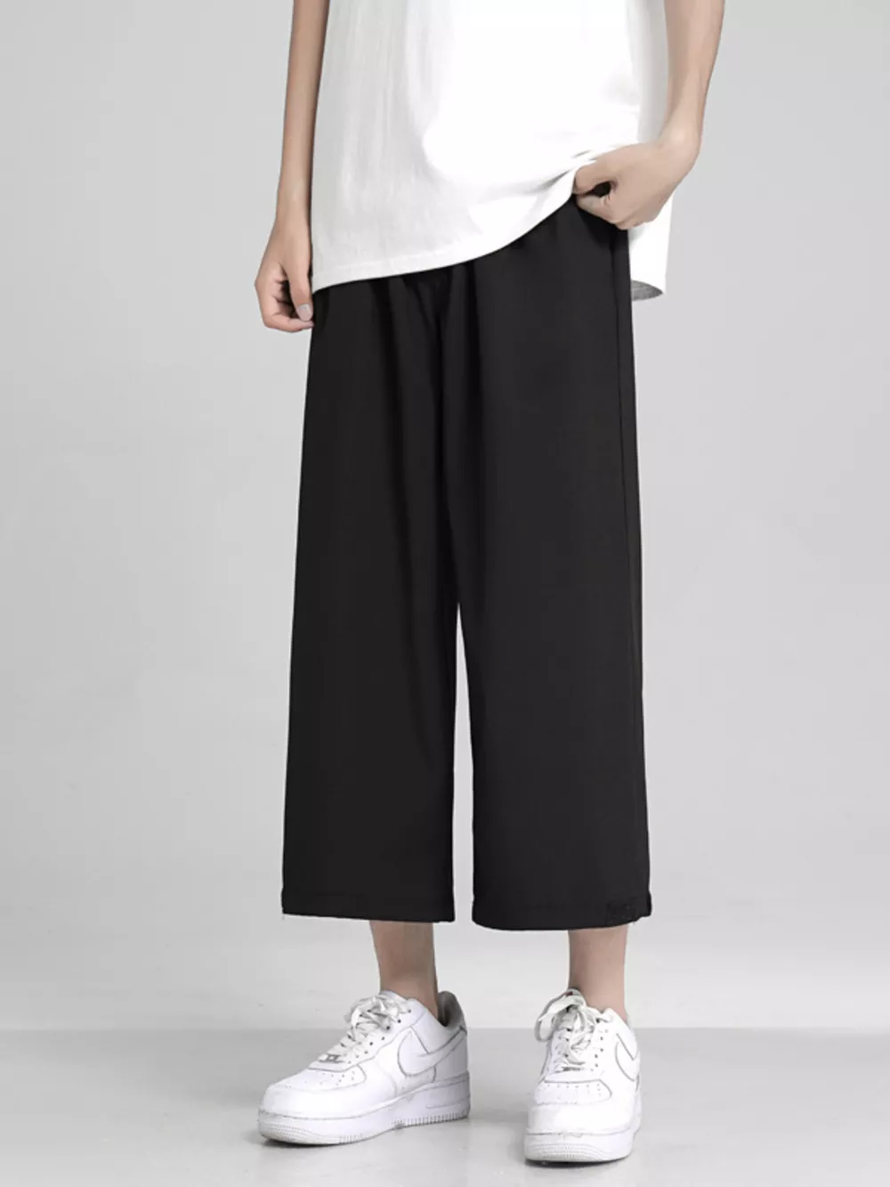 Men's Full Size Loose Fit Cropped Pants Plus Size, image 3