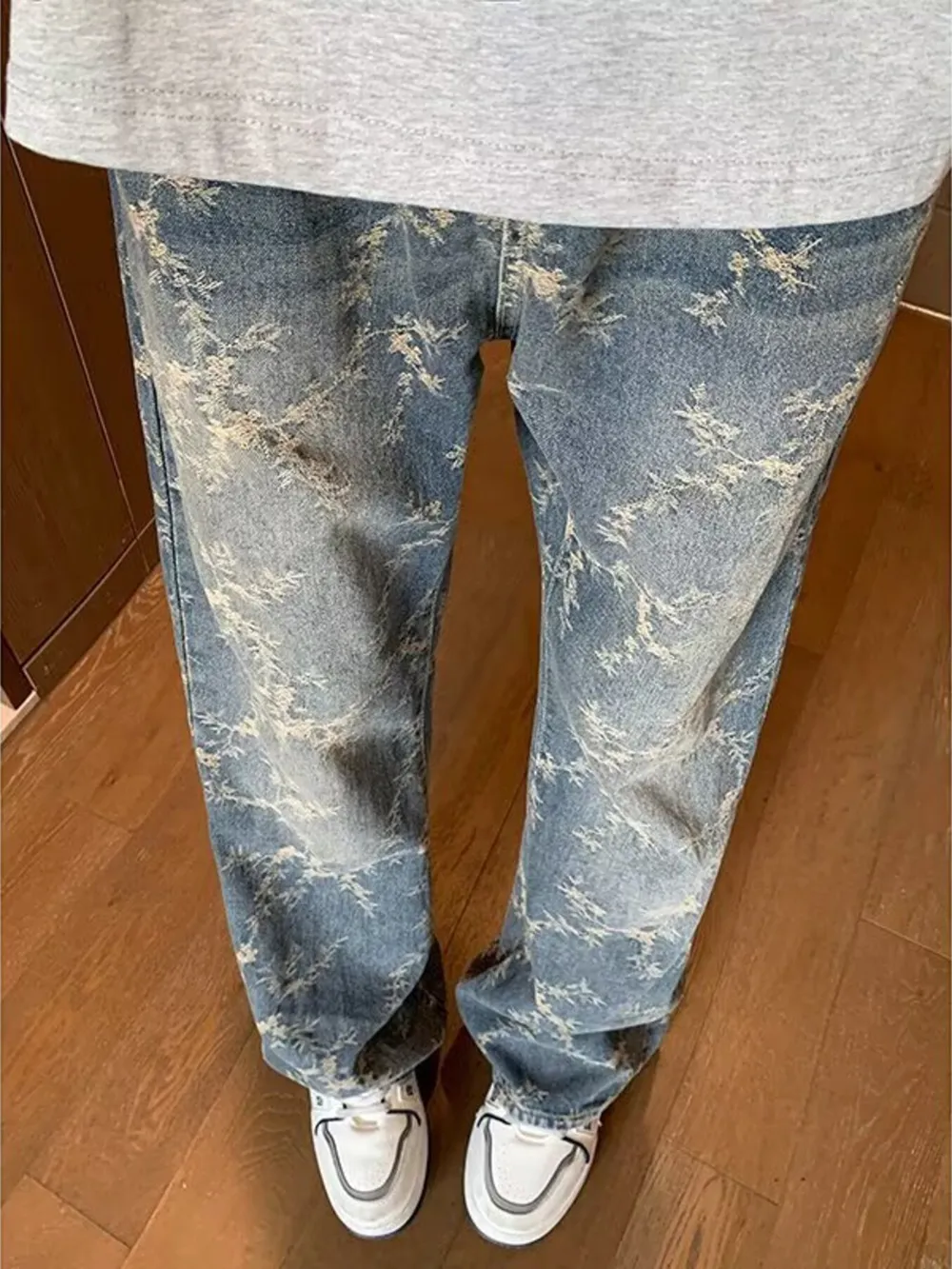 Men's Plus Size Wide Leg Jeans, image 2