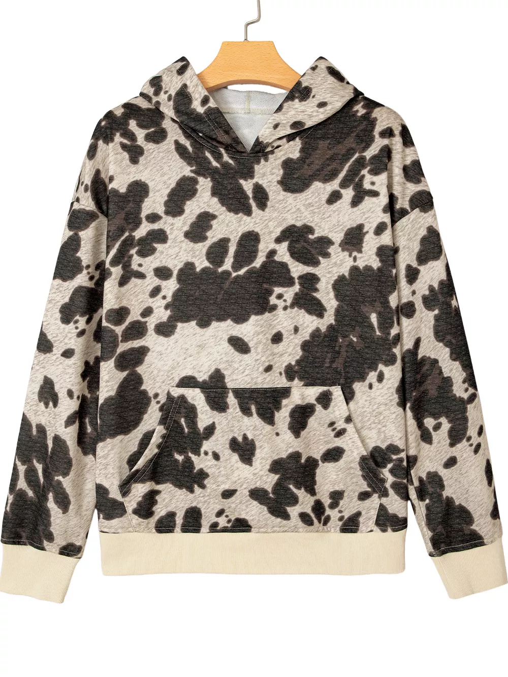 Multicolour Western Print Long Sleeve Pocket Regular Fit Hoodie, image 10