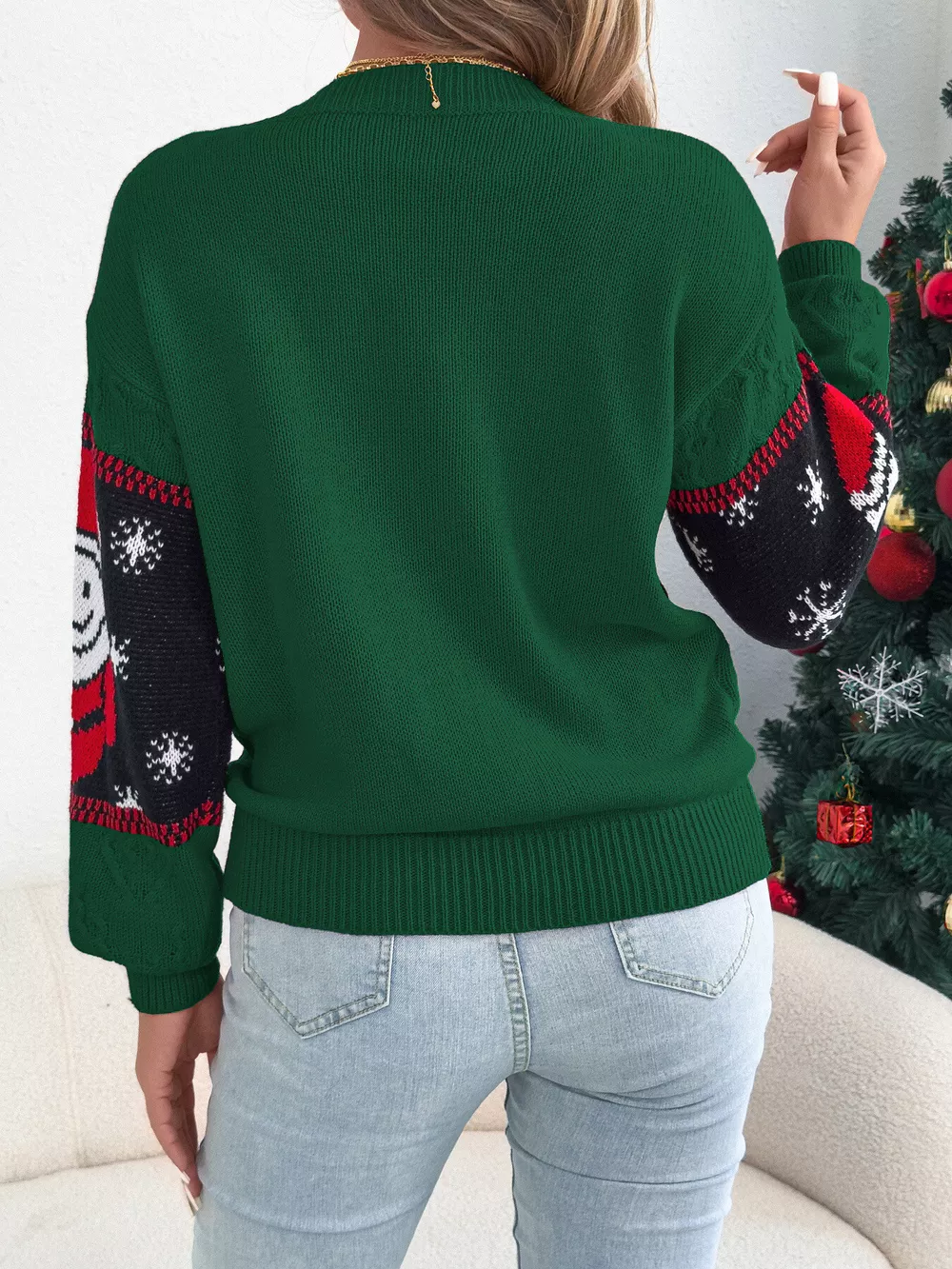 Santa Claus Pattern Knitted Sweater, image 4