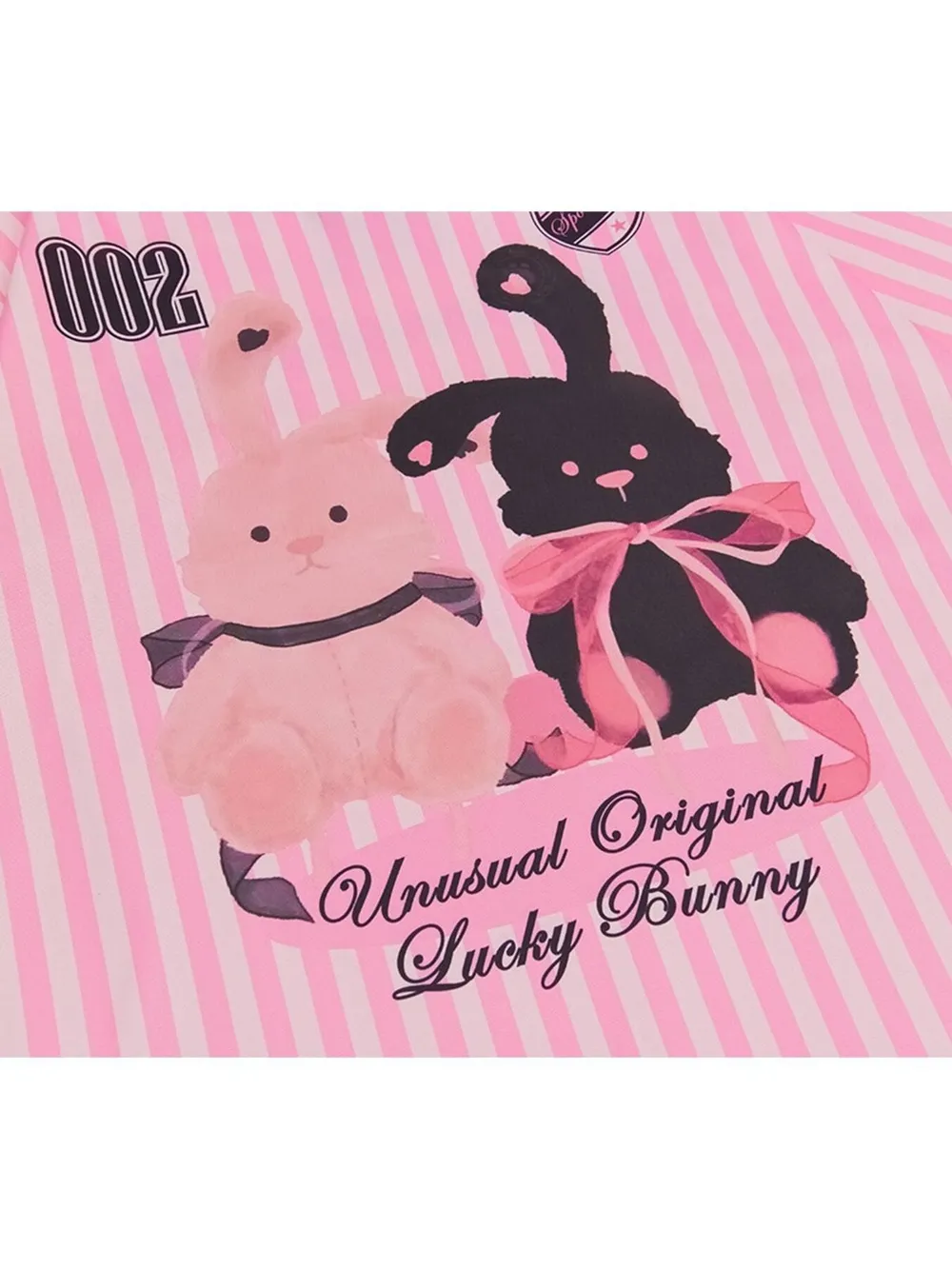 Men's Bunny Striped Short Sleeve T-Shirt, image 5