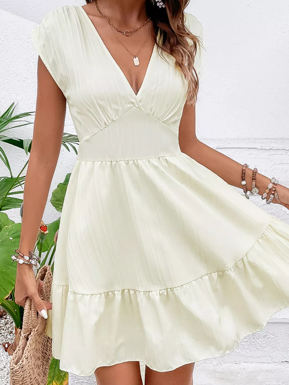 Tiered Cap Sleeve Mini Dress, image 4