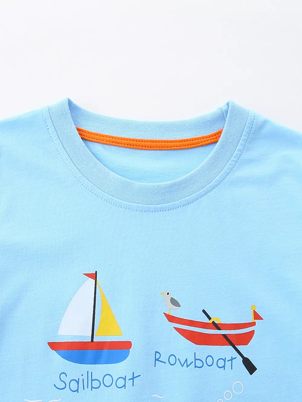 Children's Cartoon Boat Short Sleeve T-Shirt, image 3
