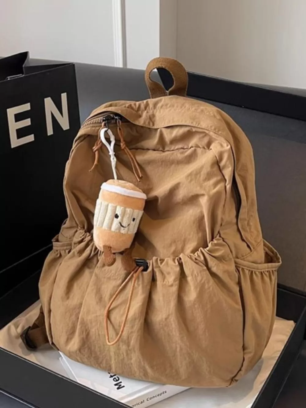 Casual Lightweight Drawstring Backpack Bag, image 5